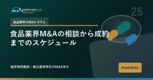 食品業界M&Aの相談から成約までのスケジュール