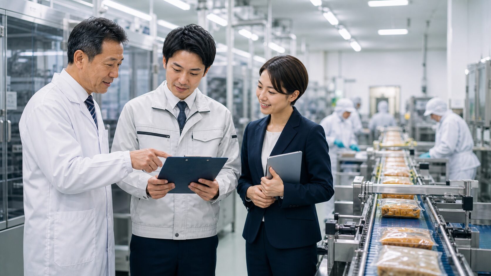 食品工場の製造ラインを承継する打ち合わせ