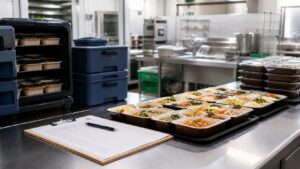 給食会社M&Aで承継対象となる衛生管理された厨房と配食準備の様子